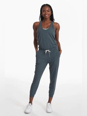 Vuori Women’s Lux Harem Jumpsuit in Stone Heather